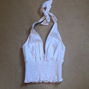 White Halter Top